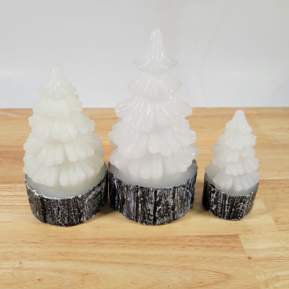 Flameless Flickering Candle Christmas Tree Lights set of 3